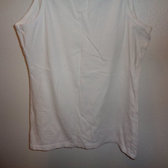 SO White Tank Top Junior's Size Large - Picture 7 of 7